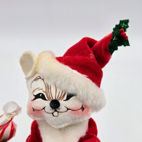 Annalee 2005 Mouse Santa Peppermint Sticks Christmas Figure Candy Read - Picture 4 of 16